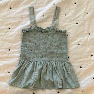 Tucker and Tate smocked peplum top